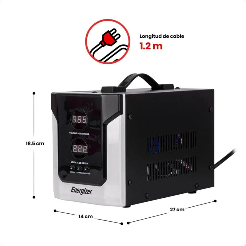 Regulador L&iacute;nea Blanca Energizer 1500va/900w 10... image number null