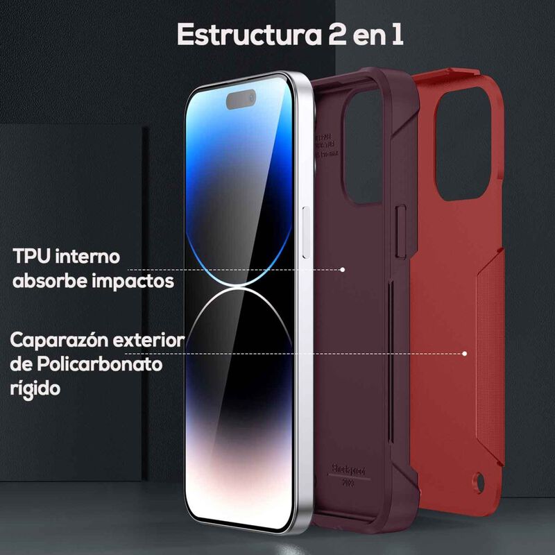 Funda Tekku Tough Cover Para Iphone 15 Pro Roja image number null