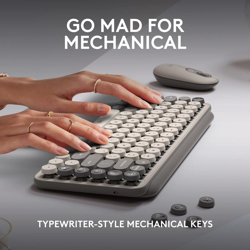 Teclado Logitech Pop Keys Mec&aacute;nico Inal&aacute;mbrico ... image number null