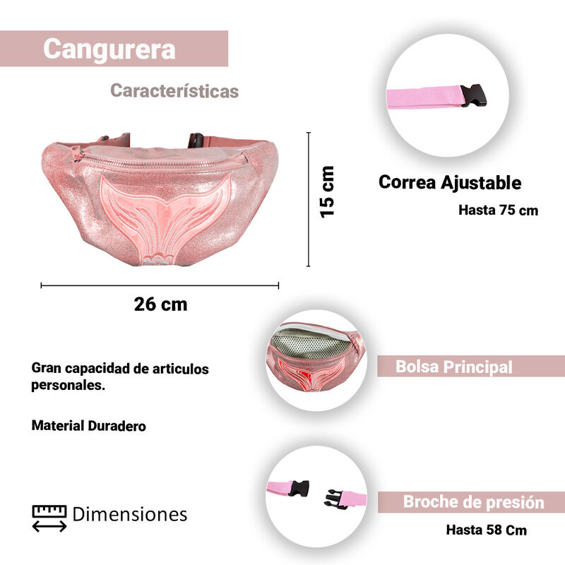 Cangurera Bolsa De Cintura Juvenil Dise&ntilde;o Cola ... image number null