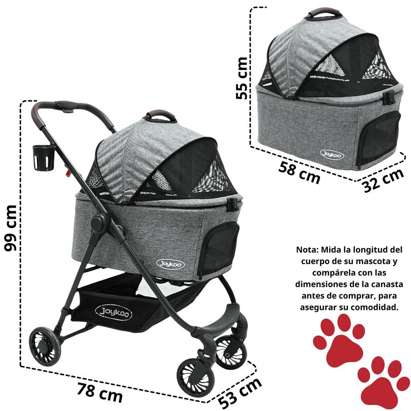 Carriola para Mascotas Cochecito para Perros y ... image number null