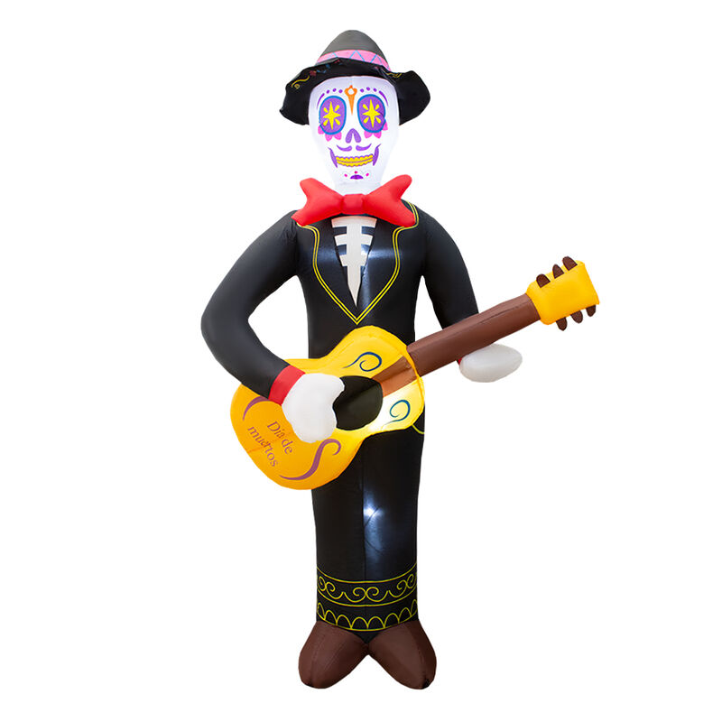 Inflable De Halloween Mariachi Calavera 2.1mts ... image number null
