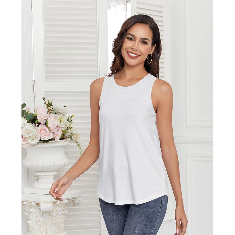 Top sin Mangas Smile Fish de Algod&oacute;n Blanco Tal... image number null