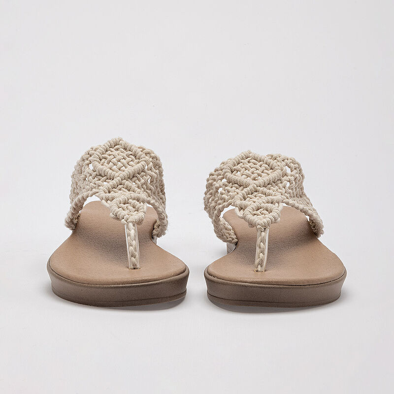 Mora Tierra sandalia piso para mujer latte cod ... image number null