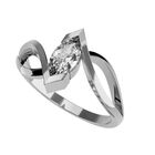 Anillo de Compromiso en Oro Blanco 14K con Circonia -  Talla:5/ FJ597-14W-CZ-5