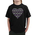 Camiseta Word Art para ni&ntilde;o - Coraz&oacute;n XOXO - Negro