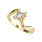 Anillo de Compromiso en Oro de 14K con Circonia - Amore Mio!