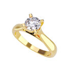 Anillo de Compromiso en Oro Blanco 10K con Circonia -  Talla:9/ M1211-10W-CZ-9