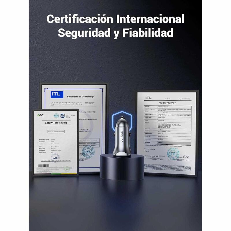 Cargador Auto Plug In UGREEN dual USB-C USB-A 2... image number null