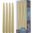 Vela Hyoola C&oacute;nica 30 cm Dorado, Pack De 12, Sin Goteo