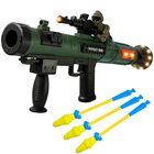 Lanzacohetes De Juguete, Pistola De Cohetes Con 3 Cohetes De Espuma, Pistola Rpg Lanzacohetes De Juguete, Con Sonido, Vibraci&oacute;n, Efectos Led, Pistola De Juguete Tipo Bl&aacute;ster Militar (verde Oscuro)