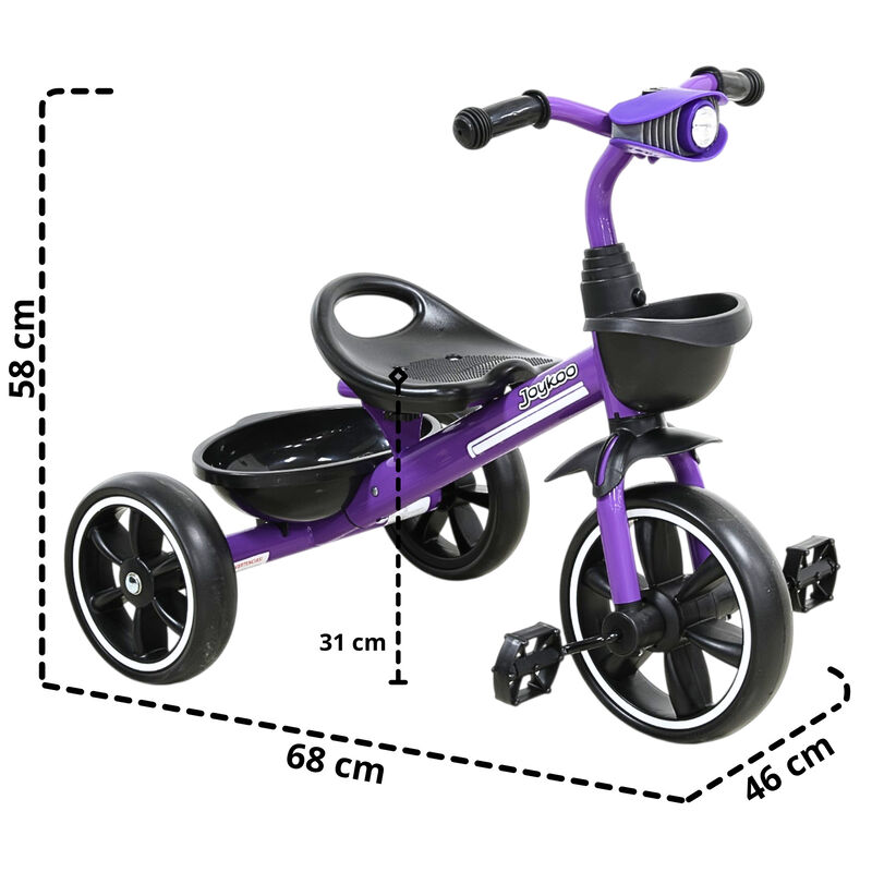 Triciclo Para Ni&ntilde;os Con Luz Y Sonido Ruedas Eva... image number null