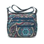 Bolso Bandolera Wytidian Mediano Con Estampado Azul Y Negro