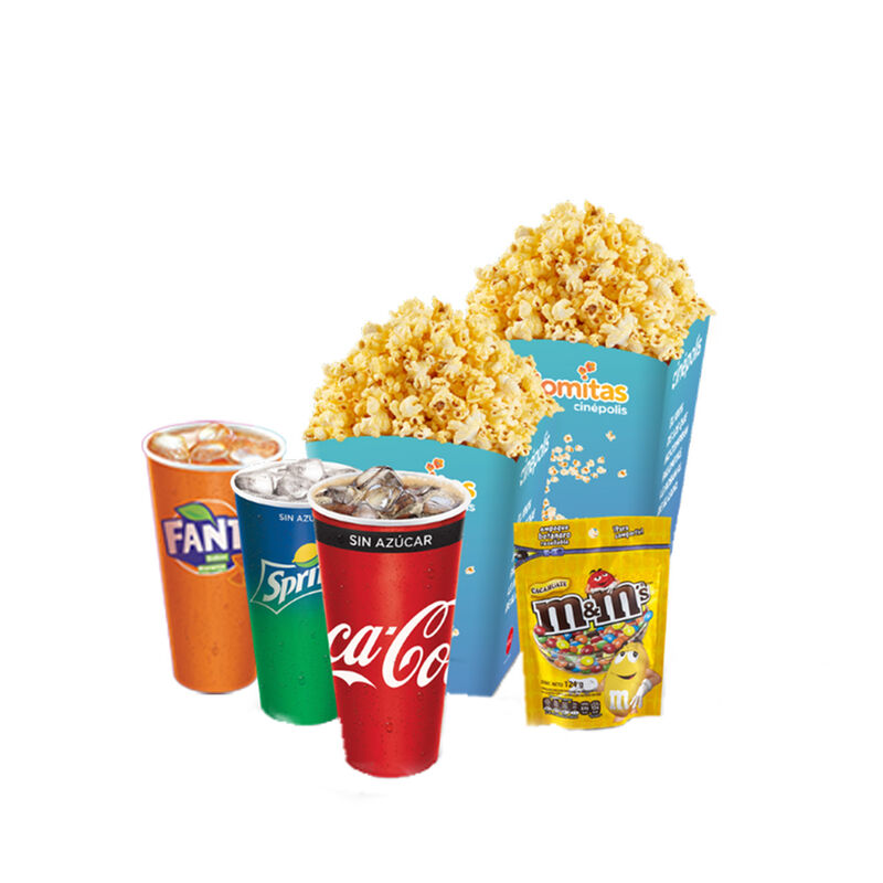 Maxicombo Familiar: 2 Palomitas Jumbo, 3 Refres... image number null