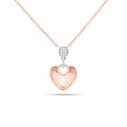 Gargantilla Coraz&oacute;n Oro Rosa Platinado 14k 6 Pts | Bizzarro