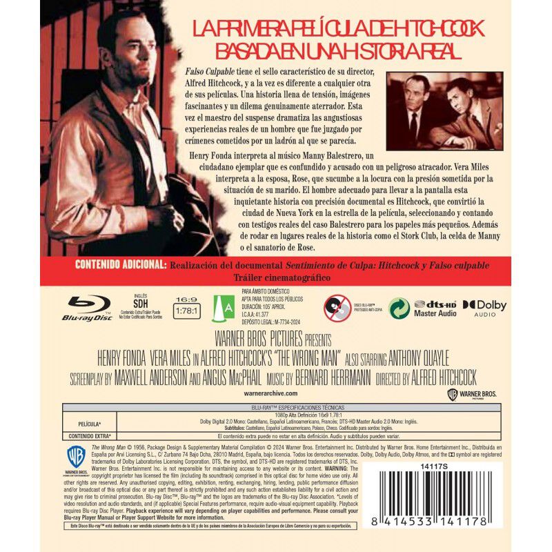 Falso culpable [Blu-ray] (1956) The Wrong Man image number null