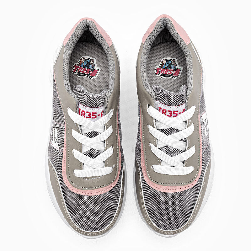 Tres-A tenis para ni&ntilde;a gris rosa cod 140834-D image number null