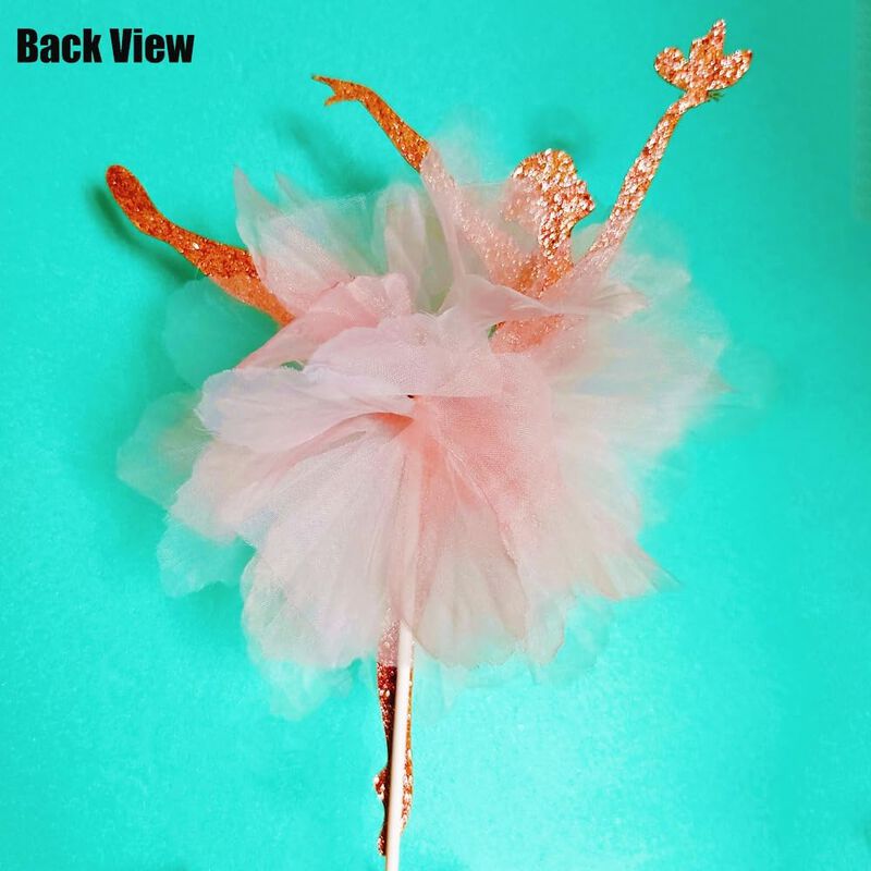 Adorno Para Tarta Yunitianmi Bailarina Rosa Dis... image number null