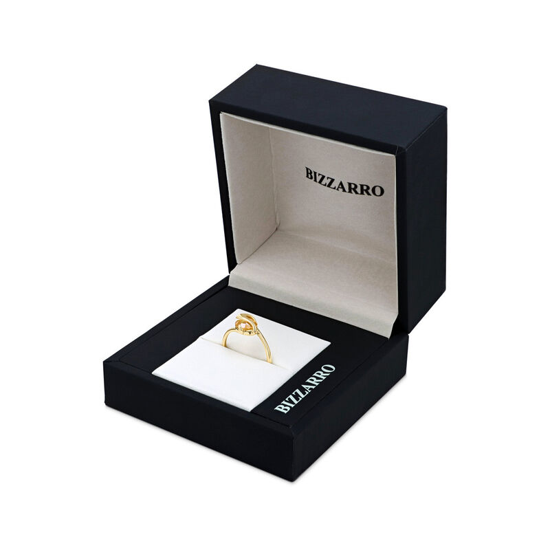 Anillo Promesa De Oro Amarillo 14k Con Zirconia... image number null
