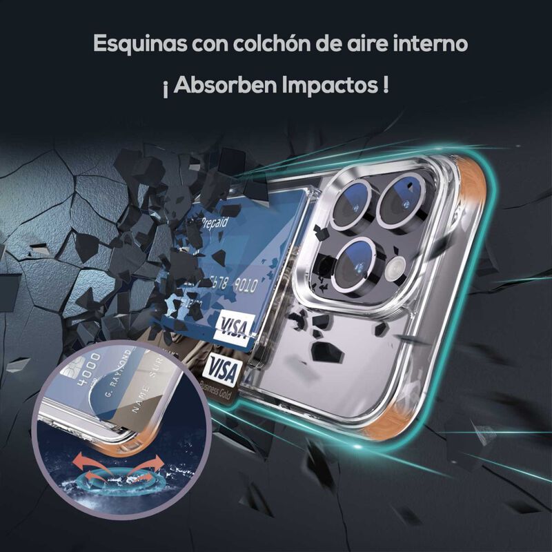 Funda Tekku Porta Tarjetas Para Iphone 15 Pro M... image number null