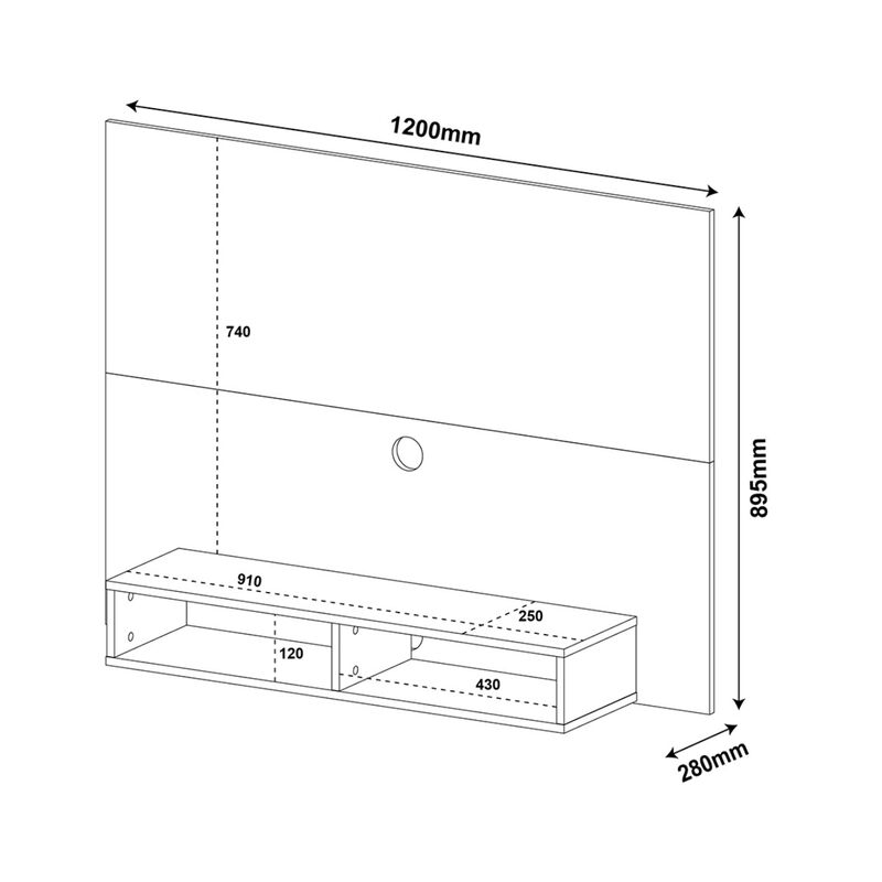 Panel para TV Bertolini Flash Negro image number null