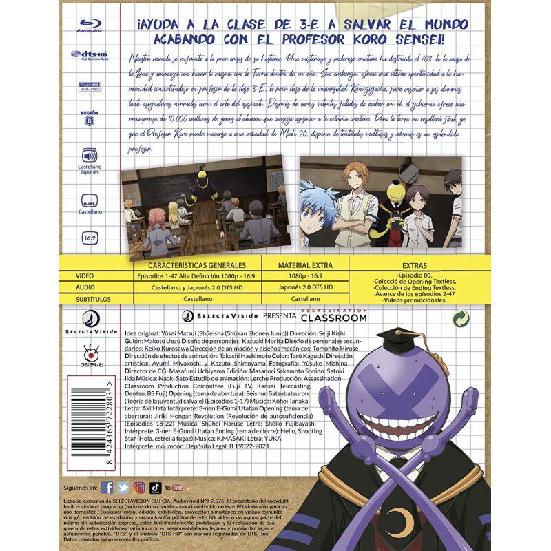 Assassination Classroom Bluray Edici&oacute;n Coleccio... image number null