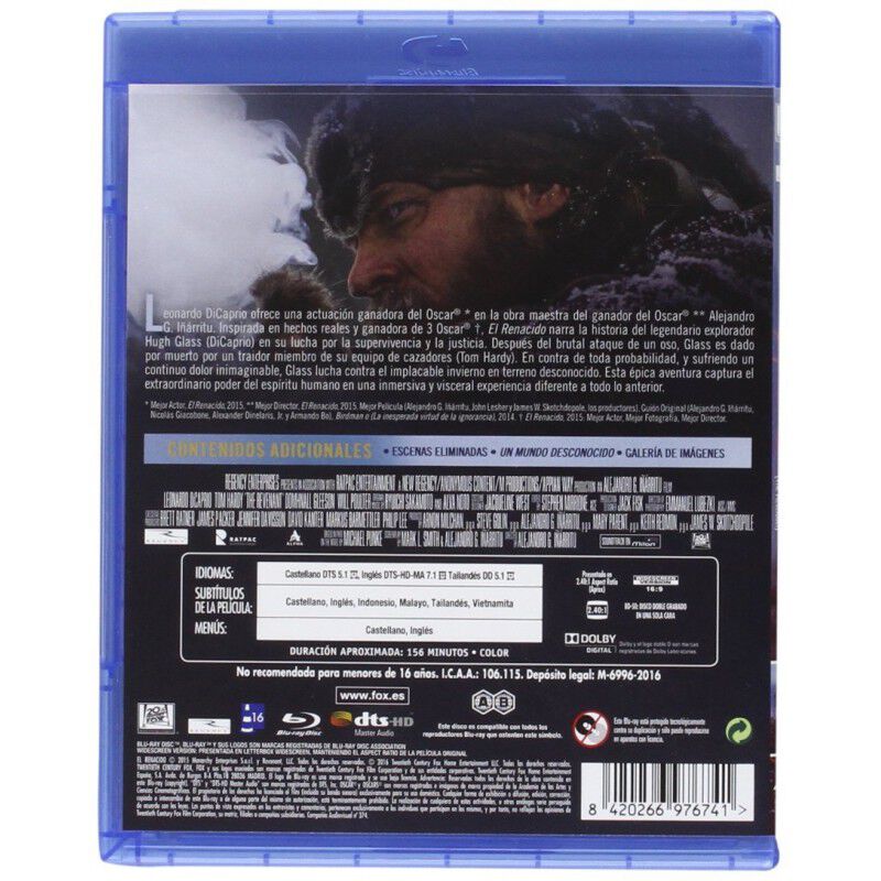 El Renacido (The Revenant) [Blu-ray] image number null