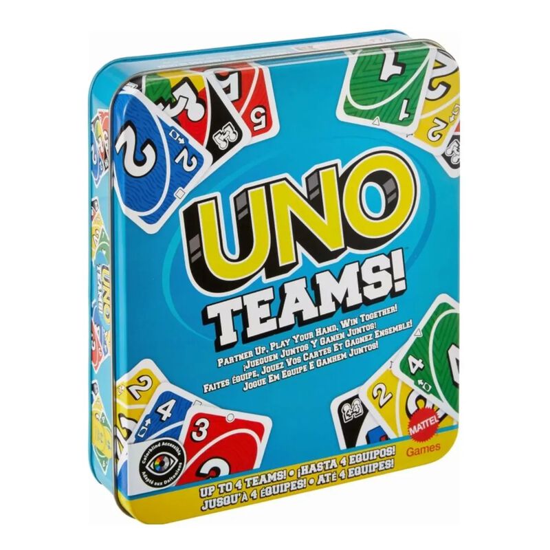 Juego De Cartas Uno Teams Empaque Met&aacute;lico Para... image number null