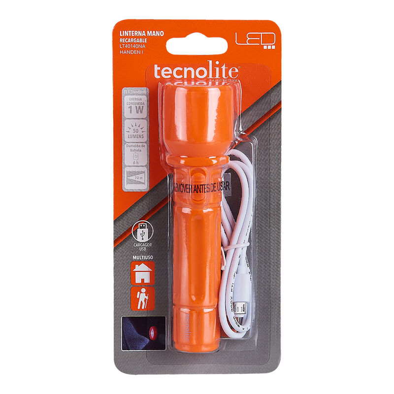 Linterna Led 1w Bater&iacute;a Recargable 6h 50lm 120 ... image number null