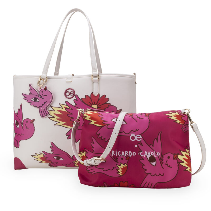 Bolsa Por Ricardo Cavolo Tote Maxi Color Blanca image number null