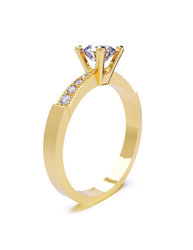 Anillo de Compromiso de 10K con Circonia Talla ... image number null