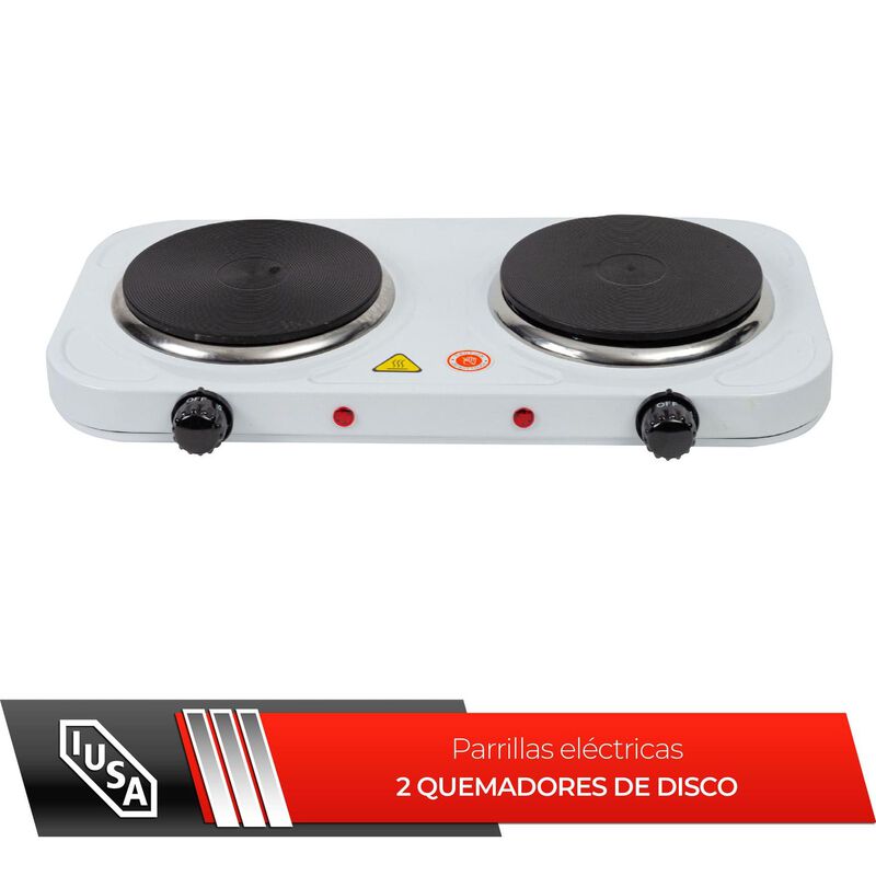 Parrilla El&eacute;ctrica 2 Quemadores De Disco Sin As... image number null