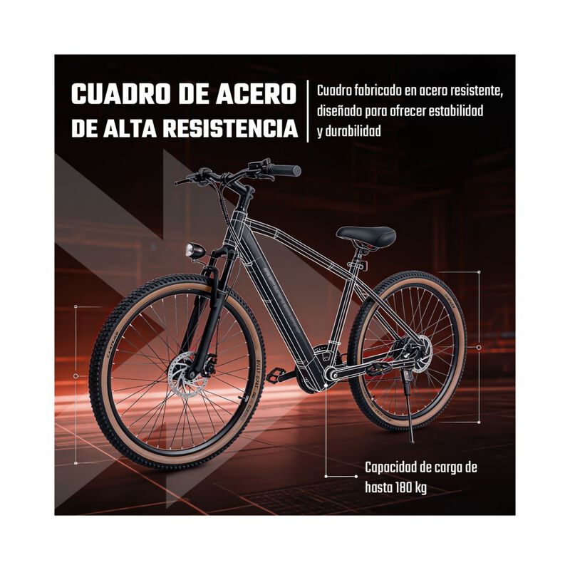 Bicicleta Electrica Urbana 35km/h 21 Vel R26 Au... image number null
