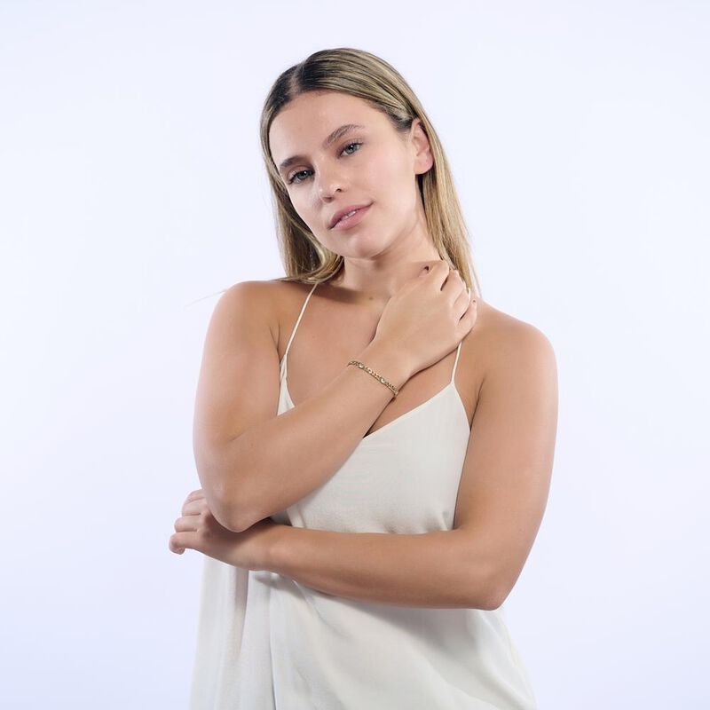 Pulseras Mujer, Cadena Oro 14k Plata Zirconia C... image number null