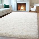 Area Rug Mugorn De 8 Pies X 10 Pies Para Sala De Estar, Dormitorio, Color Blanco Crema