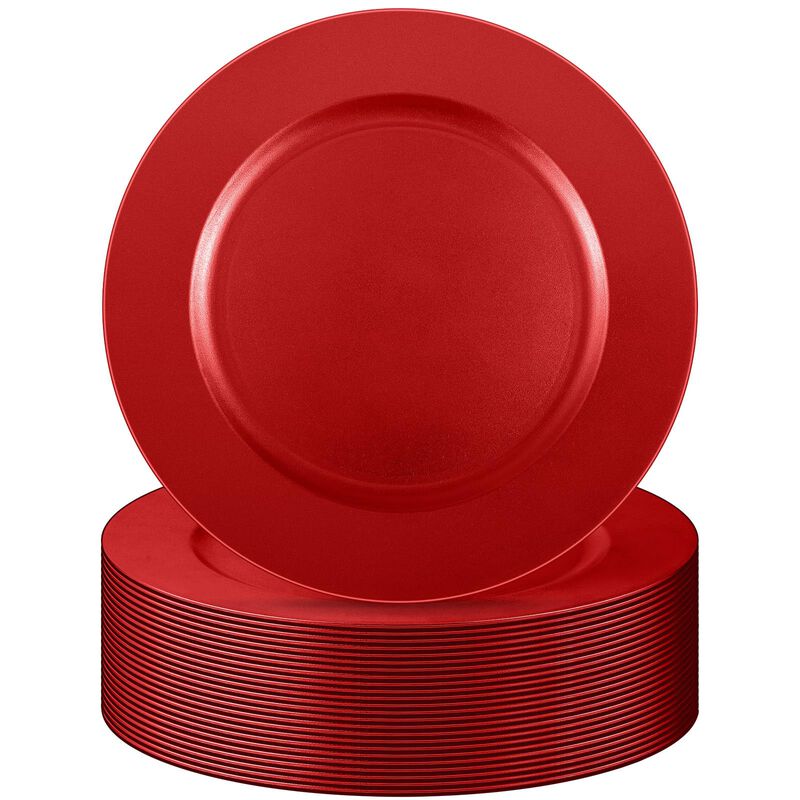 Platos De Presentaci&oacute;n Tanlade 33cm Rojo - Paqu... image number null
