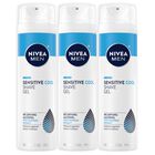 Gel De Afeitar Nivea Men Sensitive Cool Con Algas Marinas, 210 Ml, Paquete De 3