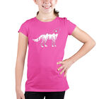 Camiseta Word Art Para Ni&ntilde;a - Lobo Aullando - Rosa