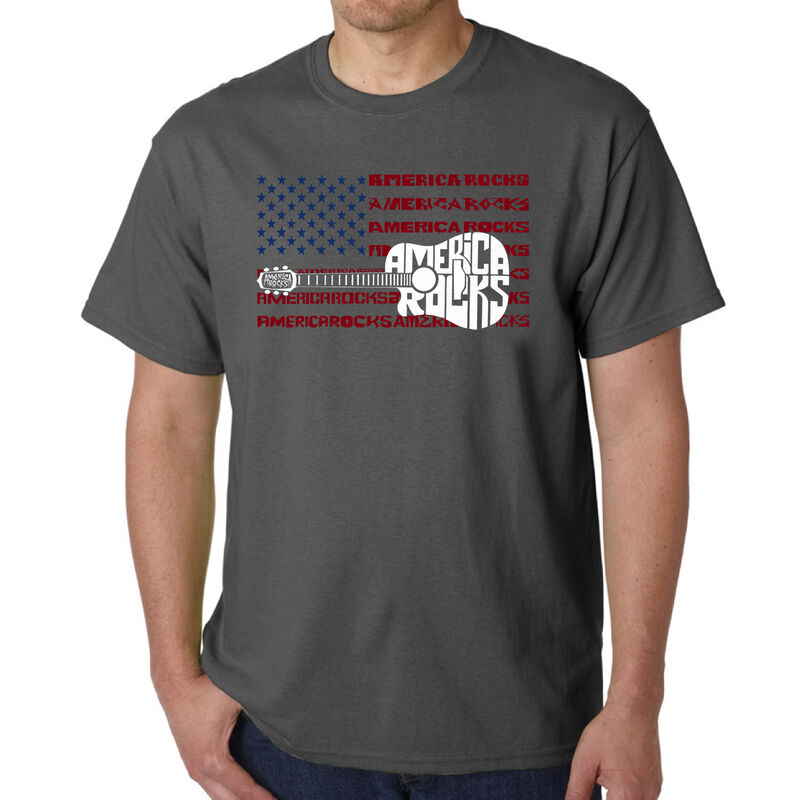 Camiseta Word Art Para Hombre - America Rocks -... image number null