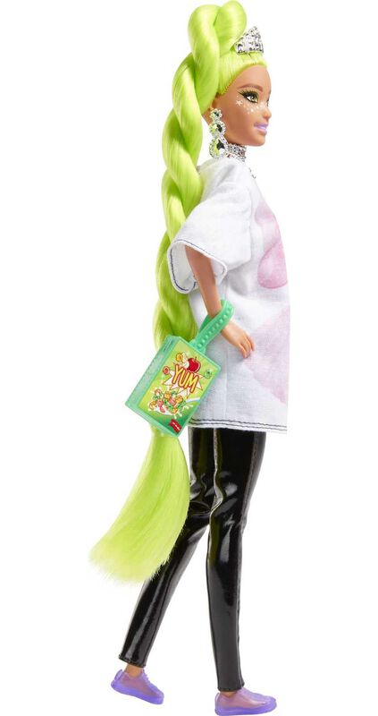 Mu&ntilde;eca Barbie Extra Con Cabello Verde Ne&oacute;n, Boa... image number null