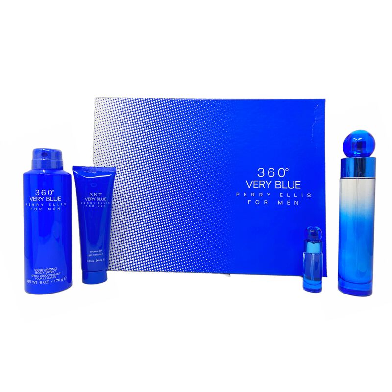 Set Perry Ellis 360 Very Blue 4 Pz Para Hombre image number null