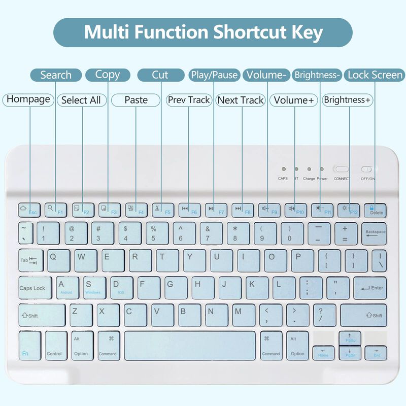 Funda Con Teclado Mmk Para Ipad 10.2 9.&ordf;, 8.&ordf; G... image number null