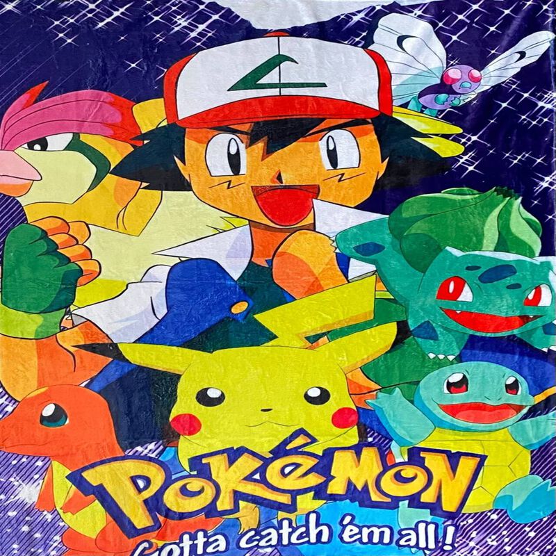 Cobija Frazada Ultra Suave Ash Pokemon image number null
