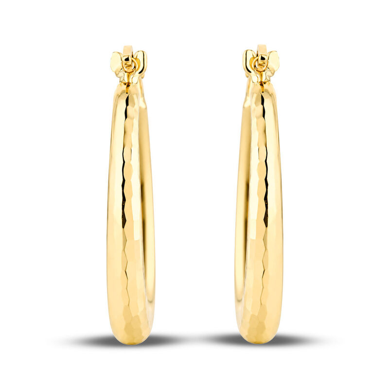 Arracadas Oro Amarillo 10k Diamantado 21 Mm Gal... image number null