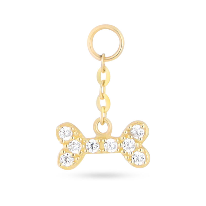 Charm En Forma De Huesito De Oro Amarillo 14k C... image number null