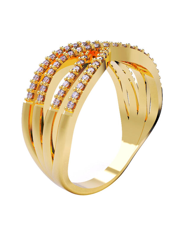 Anillo de Compromiso en Oro Amarillo 14K con Ci... image number null