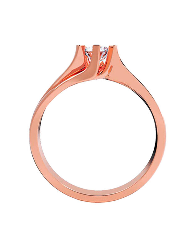 Anillo de Compromiso de 14K con Diamante de Lab... image number null