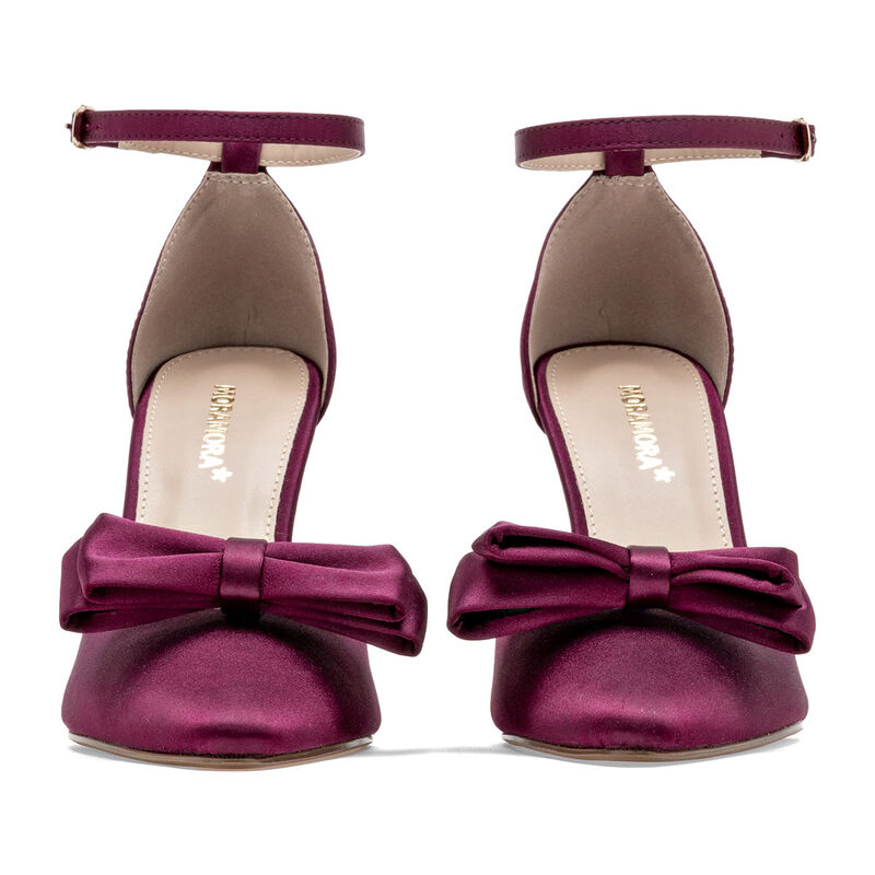 Moramora Zapato Graduacion Vino Para Mujer 1481... image number null