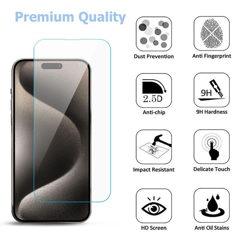 Mica Vidrio Mybat Para Iphone 16 Pro 25 Piezas ... image number null