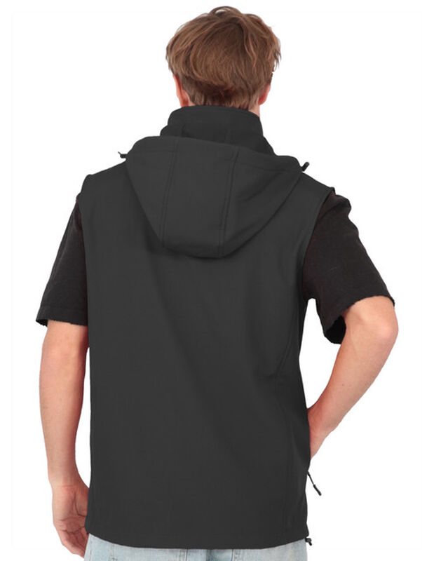 Chaleco Con Gorro Desmontable Cuello Alto Negro... image number null